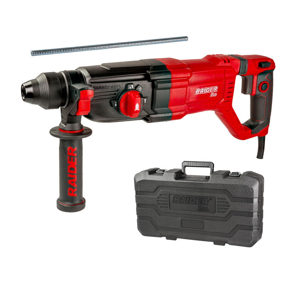 Перфоратор 1050W 3.4kg 30mm 3,4J 4функции куфар RDP-HD63 – Raider Pro – снимка 1