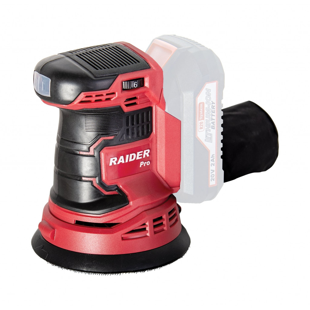 R20 Ексцентършлайф акум. Li-ion ø125mm RAIDER PRO RDP-SRSA20