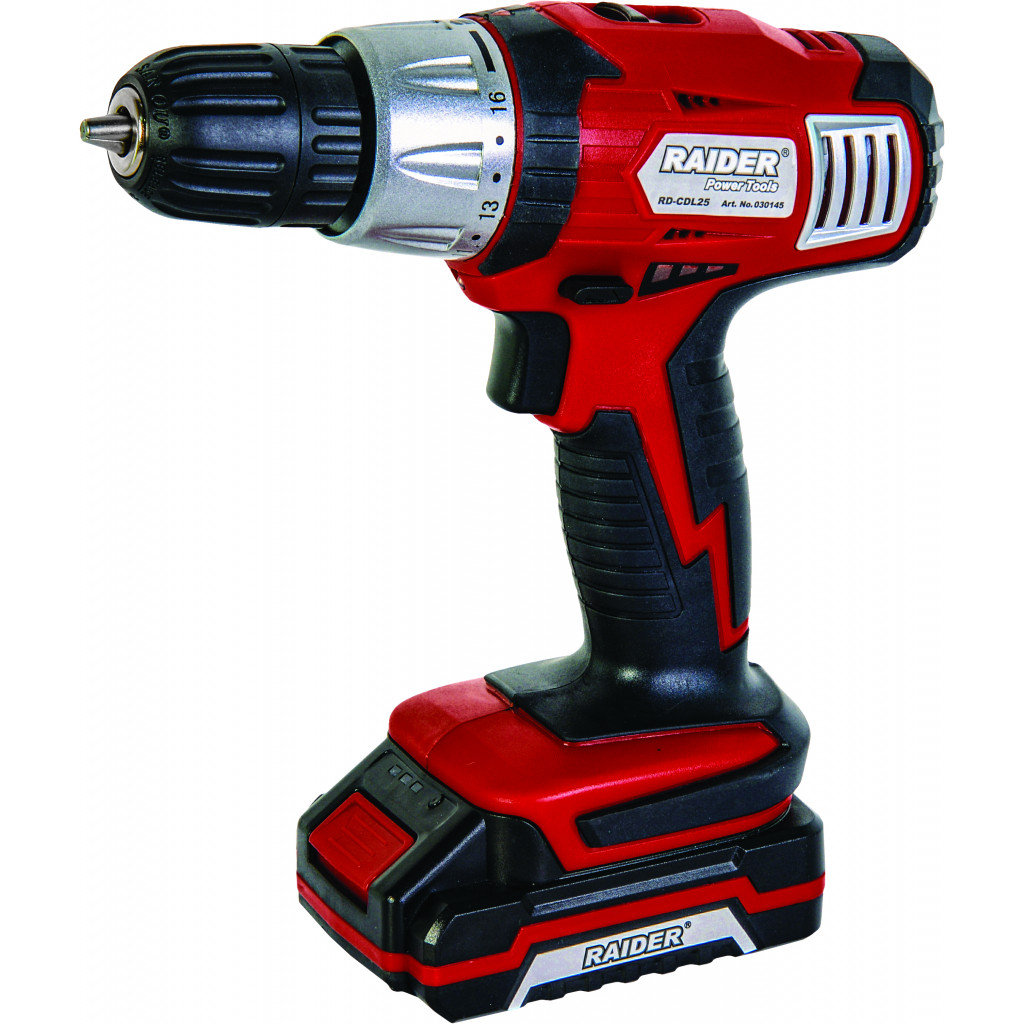 Бормашина акум. Li-ion 18V 2-ск. 1.5Ah 26Nm RAIDER RD-CDL25 – Raider Power Tools – снимка 1