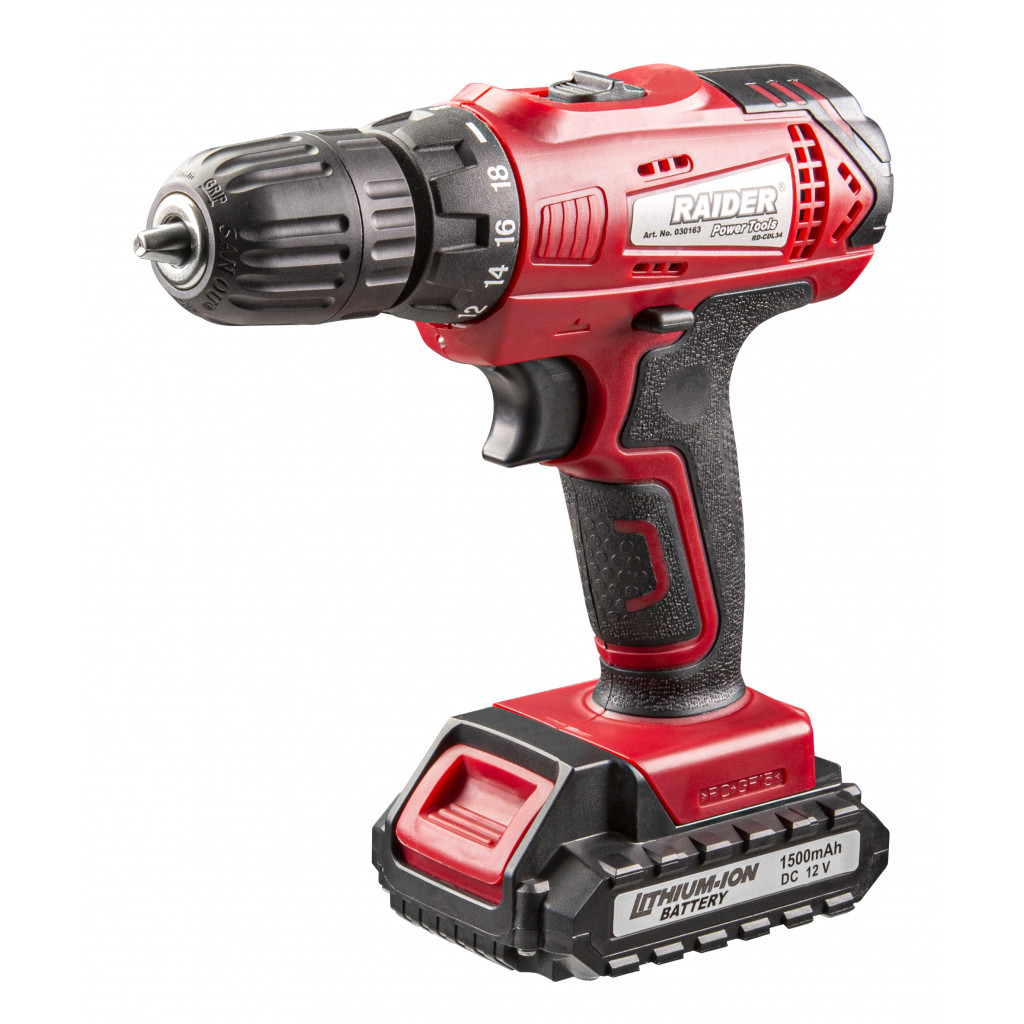 Бормашина акум. 12V 2-ск. 2x1.5Ah 24Nm RAIDER RD-CDL34 – Raider Power Tools – снимка 1