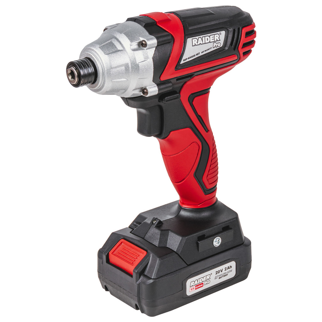 R20 Винтоверт ударен Hex 1/4" 140Nm 2Ah RAIDER PRO RDP-KHID20 – Raider Pro – снимка 1