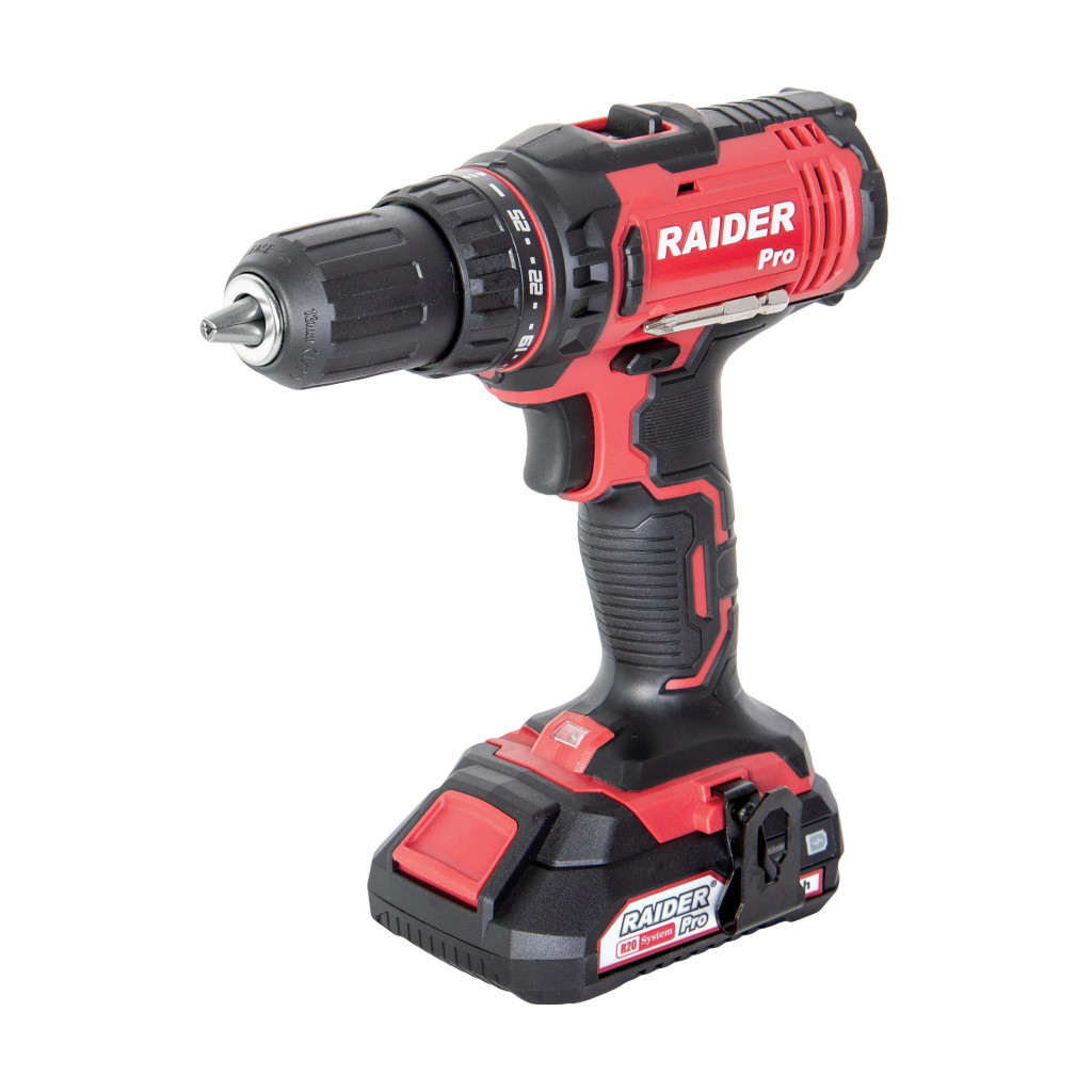 R20 Бормашина акум. Li-ion 2-ск. 13mm 44Nm RAIDER PRO RDP-SCD20 – Raider Pro – снимка 1