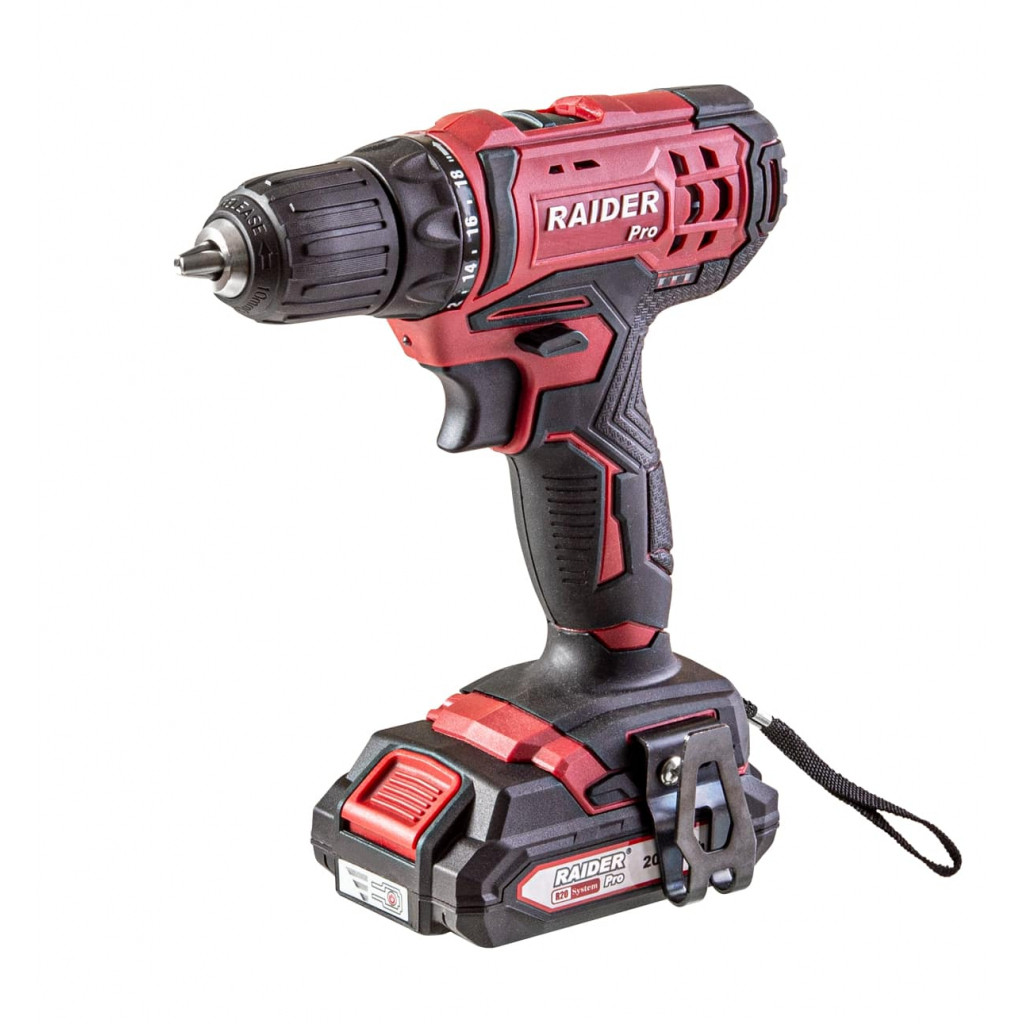 R20 Бормашина акум. 2-ск. 10mm 44Nm 20V в куфар RAIDER PRO RDP-SCD20S – Raider Pro – снимка 1
