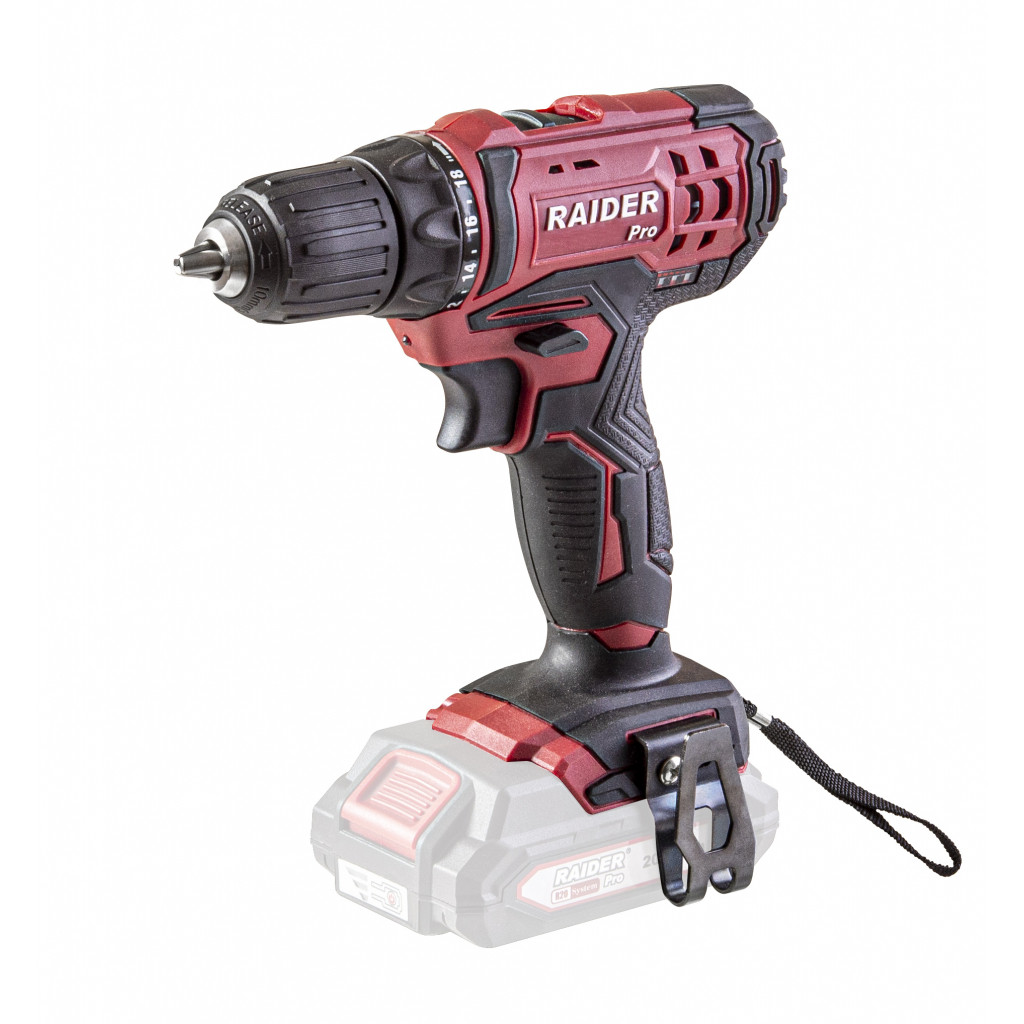 R20 Бормашина акум. 2-ск. 10mm 44Nm 20V Solo RAIDER PRO RDP-SCD20S – Raider Pro – снимка 1