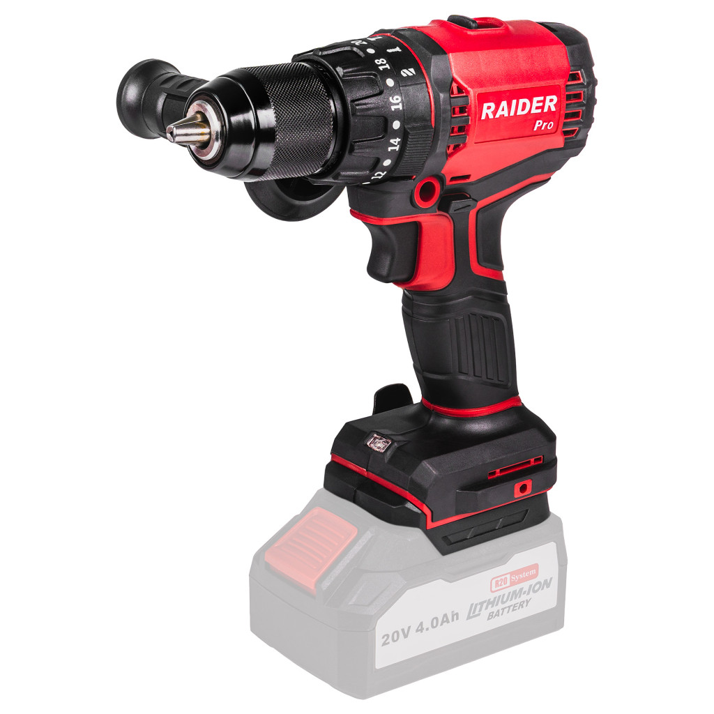 R20 Бормашина уд. безч. 2-ск. 13mm 60Nm Solo RAIDER PRO RDP-YBID20 – Raider Pro – снимка 1
