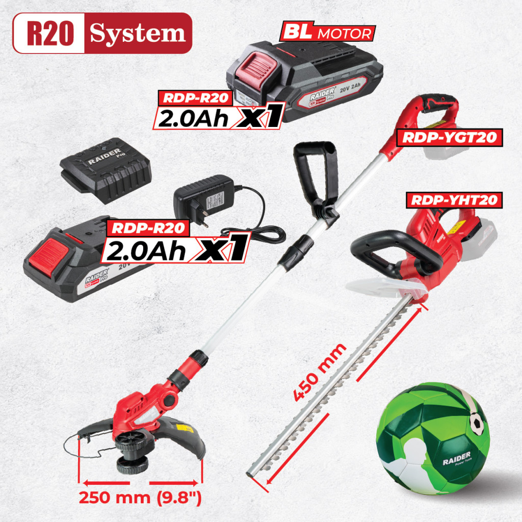 R20 Комплект 2 машини 2Ah + 2 RDP-BXS7
