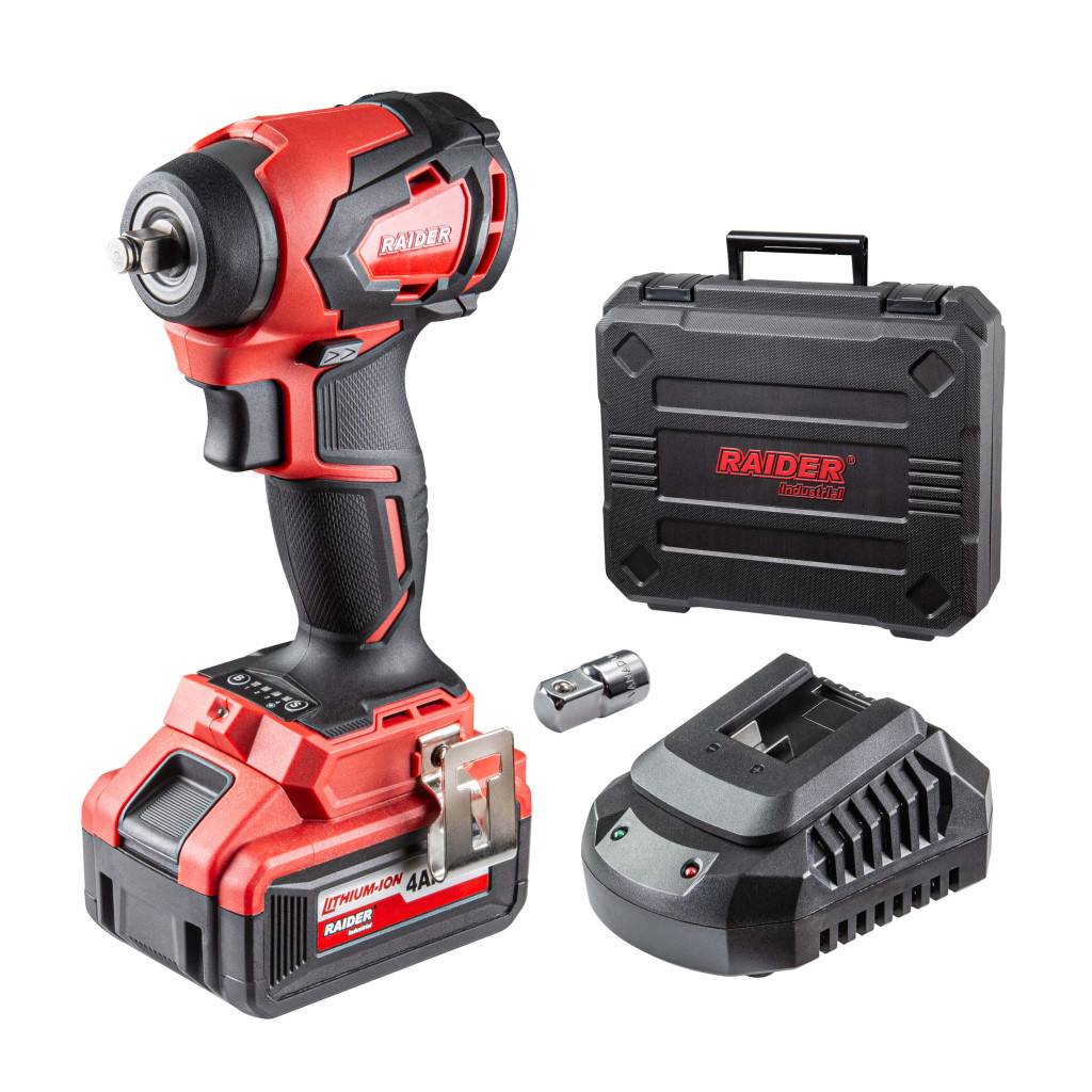 Гайковерт безч 20V 4-ск.4Ah 280Nm 3/8“ и 1/2"куфар RAIDER INDUSTRIAL RDI-IBW03 – Raider Industrial – снимка 1