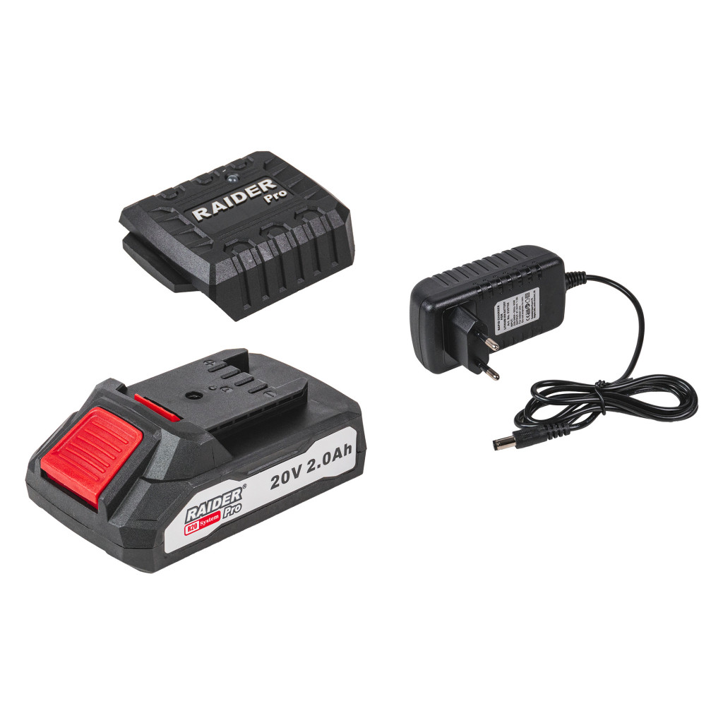 R20 Комплект батерия 2Ah и зарядно за RAIDER PRO RDP-R20 System – Raider Pro – снимка 1