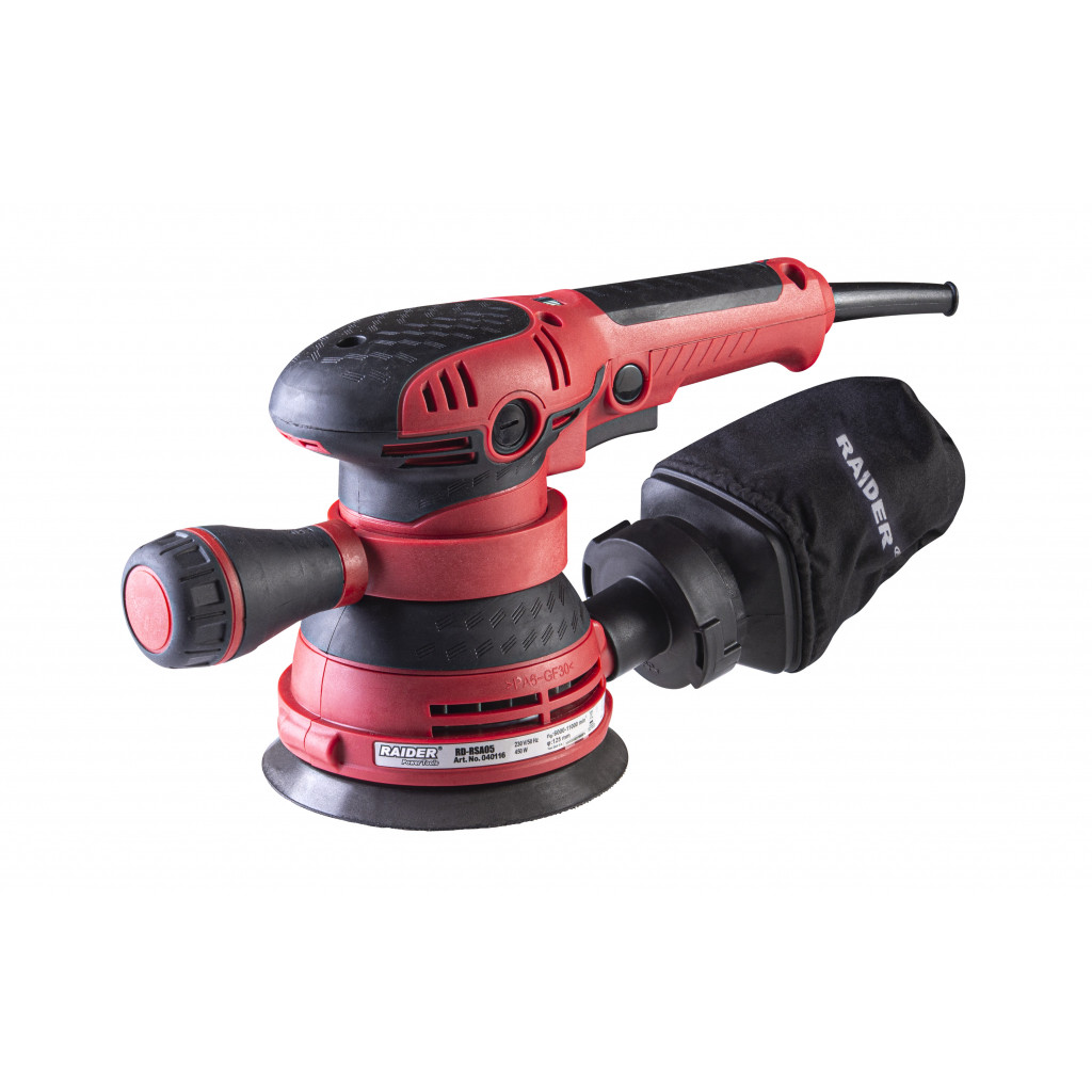 Ексцентършлайф 450W ø125mm рег. обор. RAIDER RD-RSA05 – Raider Power Tools – снимка 1