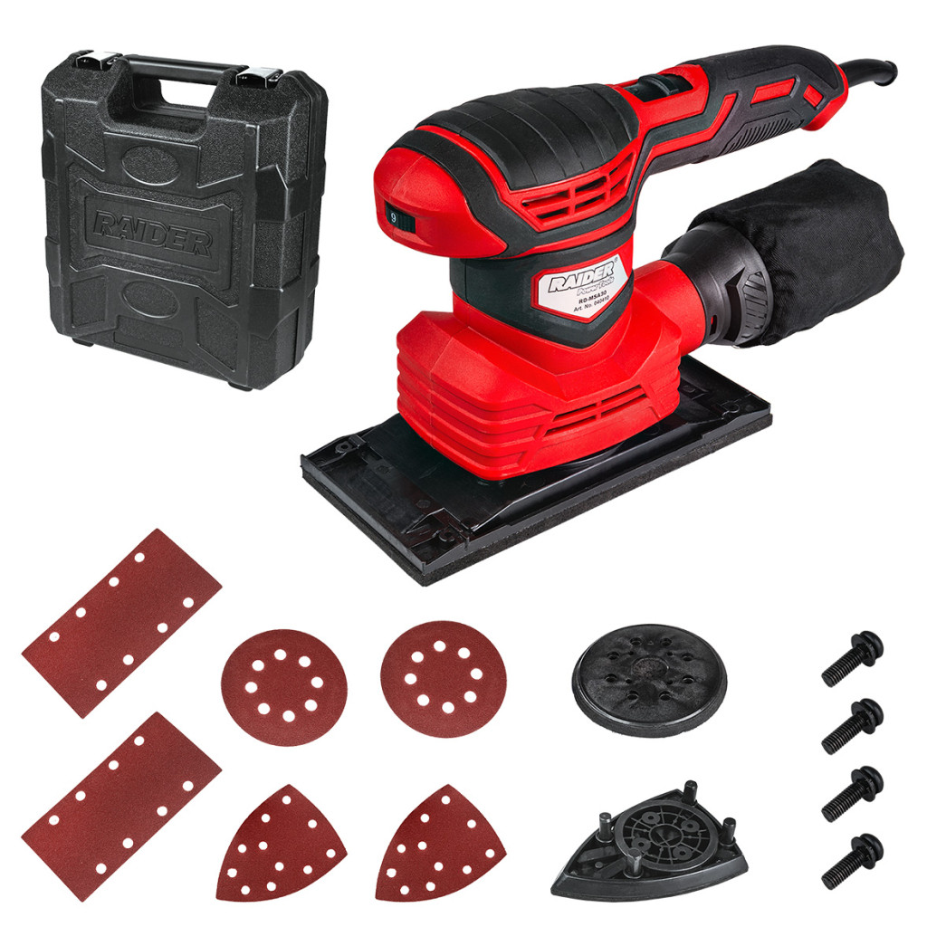 Шлайф 3в1 Multi 300W Ø125mm 90x187mm рег.обор.куфар RD-MSA30 – Raider Power Tools – снимка 1