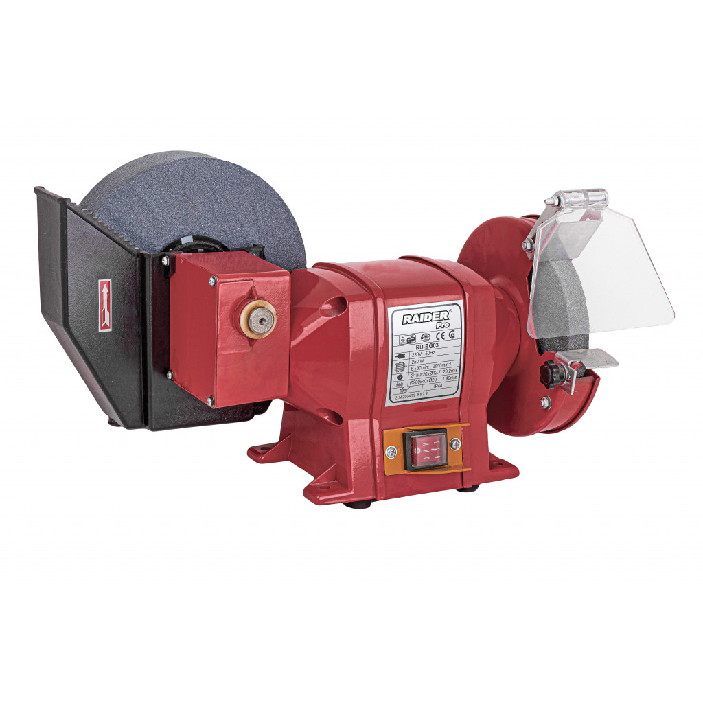 Шмиргел редукторен 250W ø150-200mm RAIDER PRO RDP-BG03