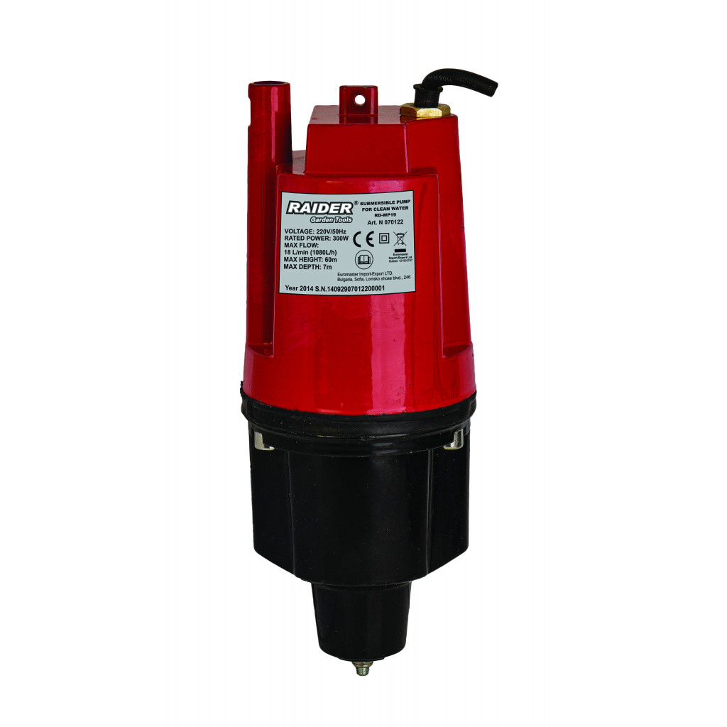 Помпа водна потоп. 300W 3/4" 18L/min 60m RAIDER RD-WP19 – Raider Garden Tools – снимка 1