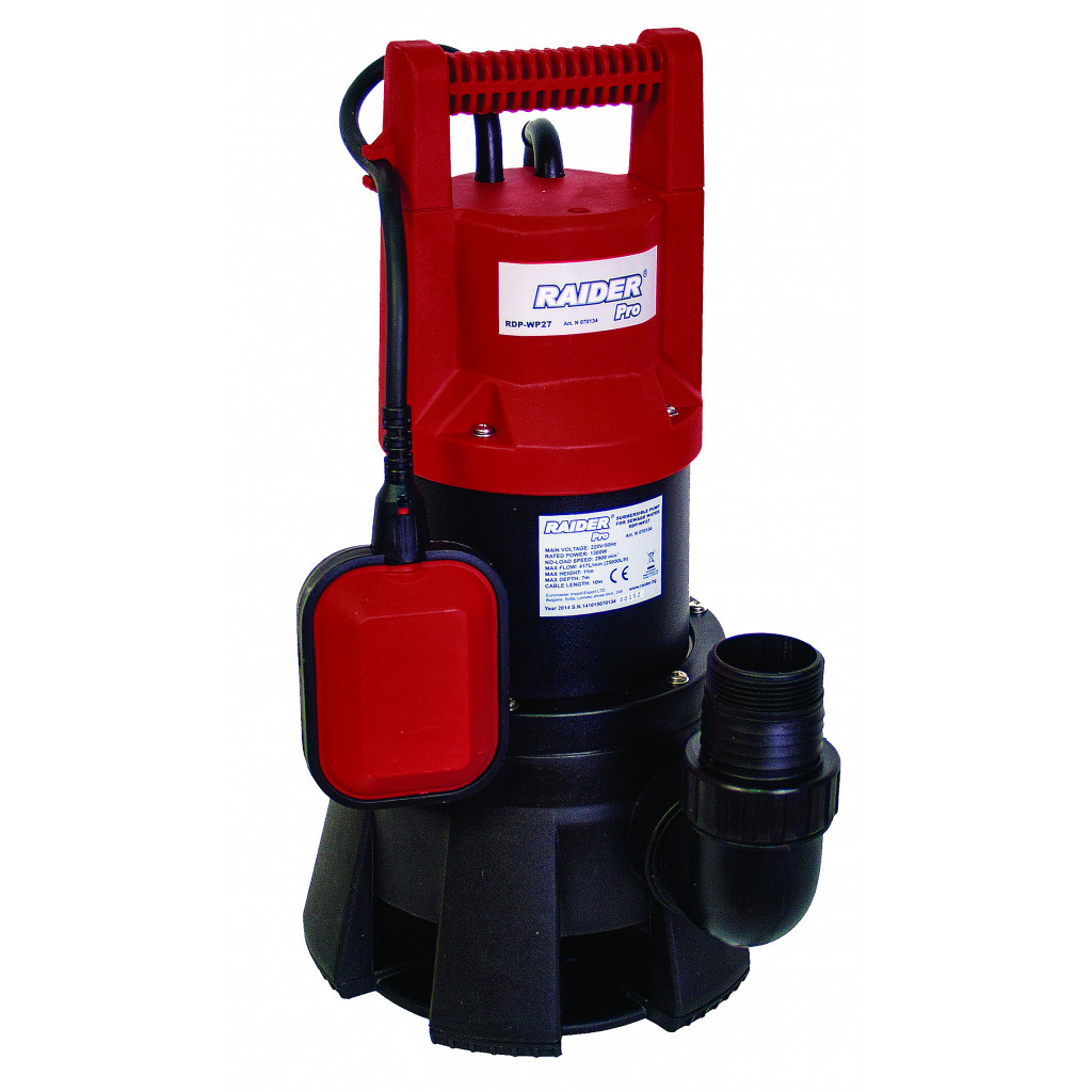 Помпа водна потоп. 1300W 2 max 417L/min 11m RAIDER PRO RDP-WP27