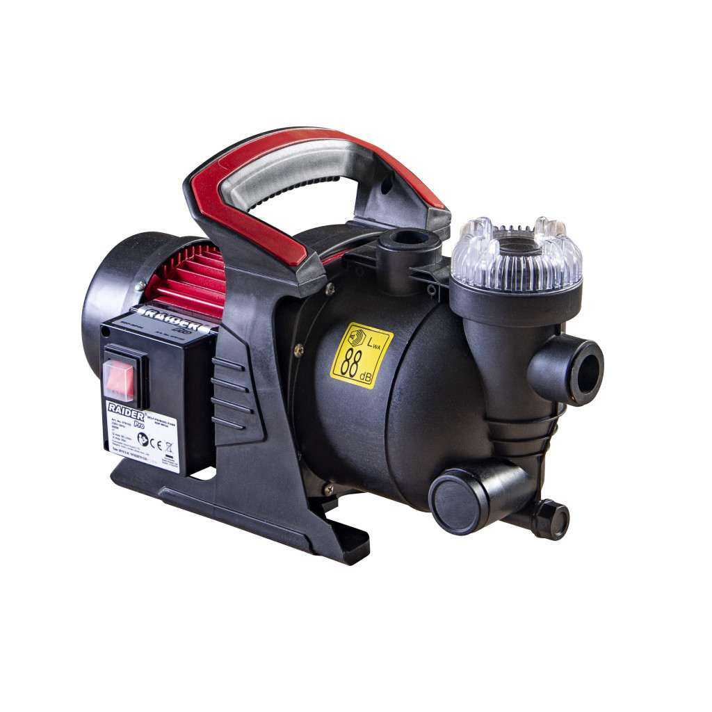 Помпа водна 600W 1" max 50L/min 35m с воден филтър RAIDER PRO RDP-WP44 – Raider Pro – снимка 1