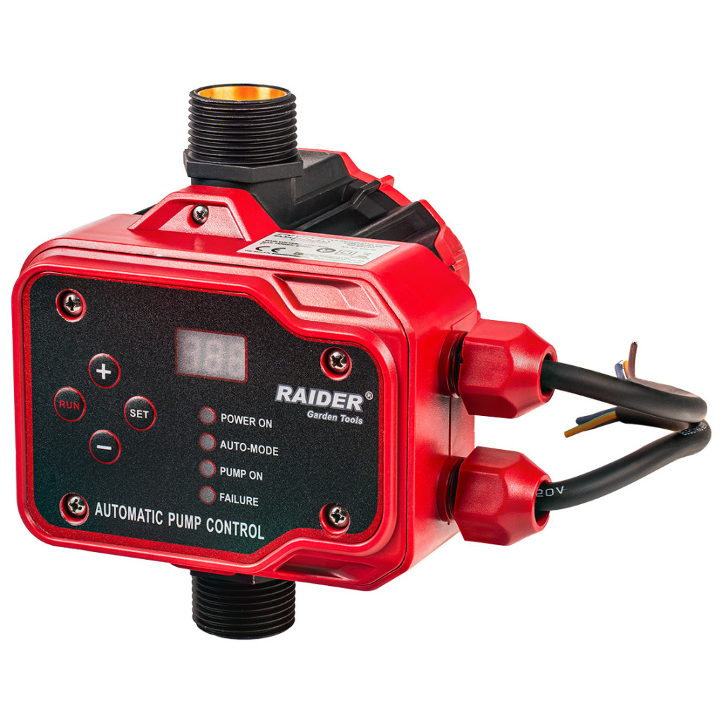 Пресостат 2.2kW 1" Digital 1-6bar Max. 15bar RAIDER RD-EPC04 – Raider Garden Tools – снимка 1