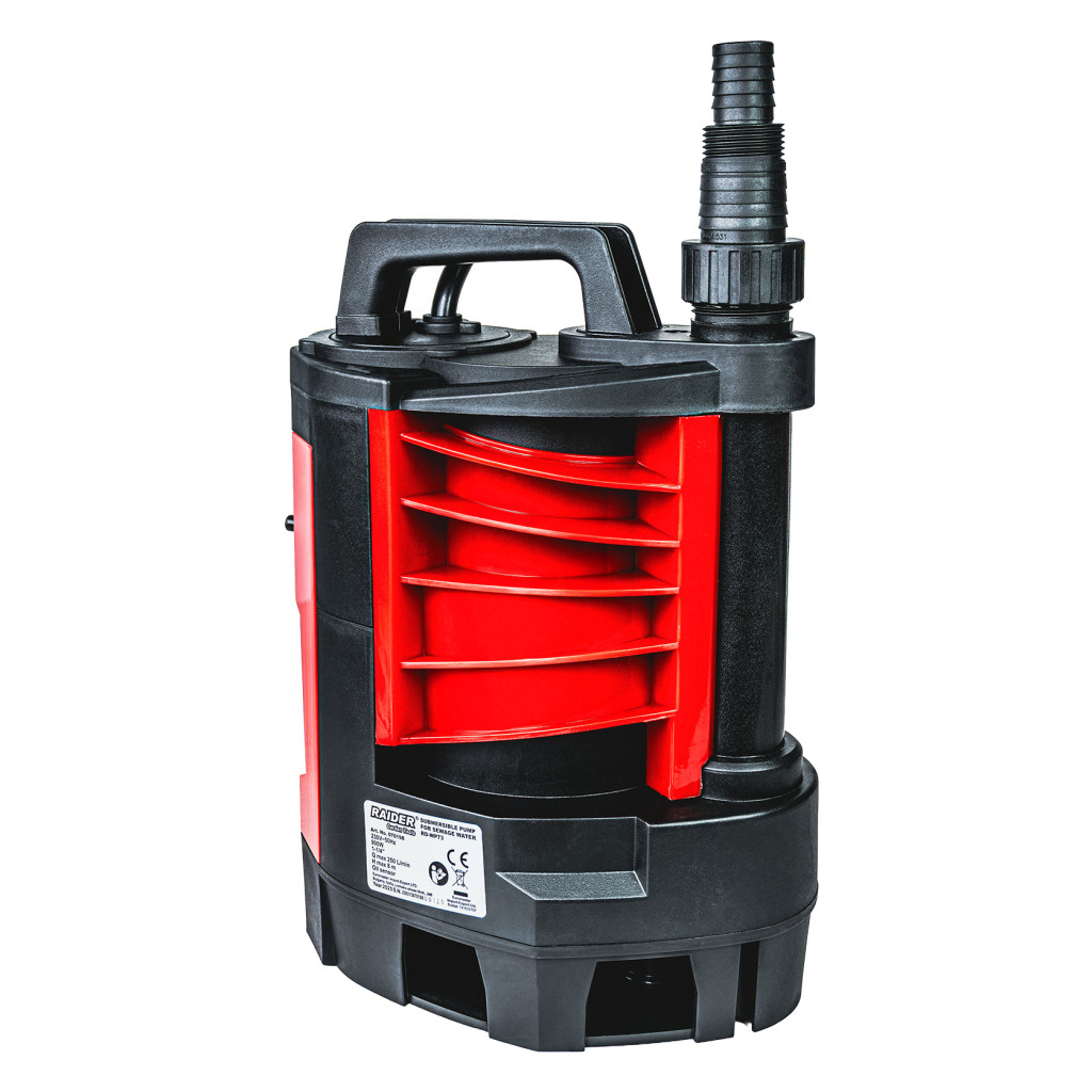 Помпа водна потопяема 900W 250L/min 8m 30mm сензор RD-WP73 – Raider Garden Tools – снимка 1