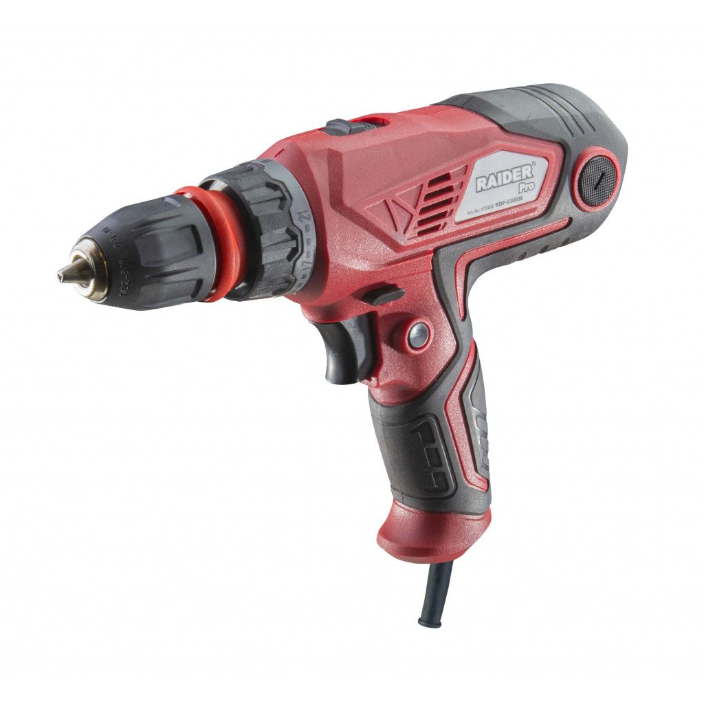 Винтоверт 400W 2-ск. 6m кабел бърза смяна в куфар RAIDER PRO RDP-CDD09 – Raider Pro – снимка 1
