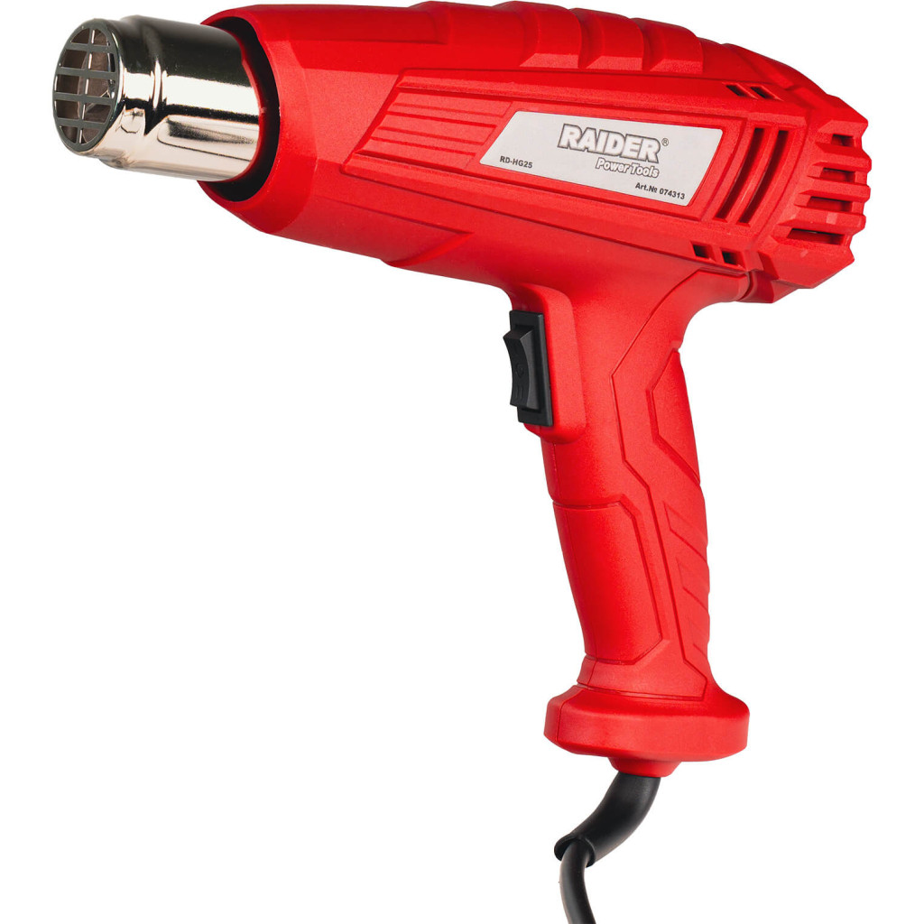 Пистолет за горещ въздух 2000W 2степ. 4 дюзи RAIDER RD-HG25