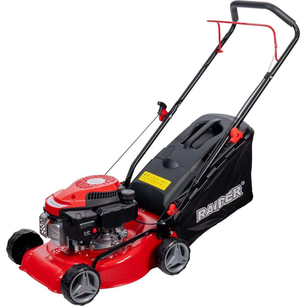 Косачка бензинова 127cc 2kW (2.7hp) 40cm 40L 900m2 RAIDER RD-GLM14 – Raider Garden Tools – снимка 1