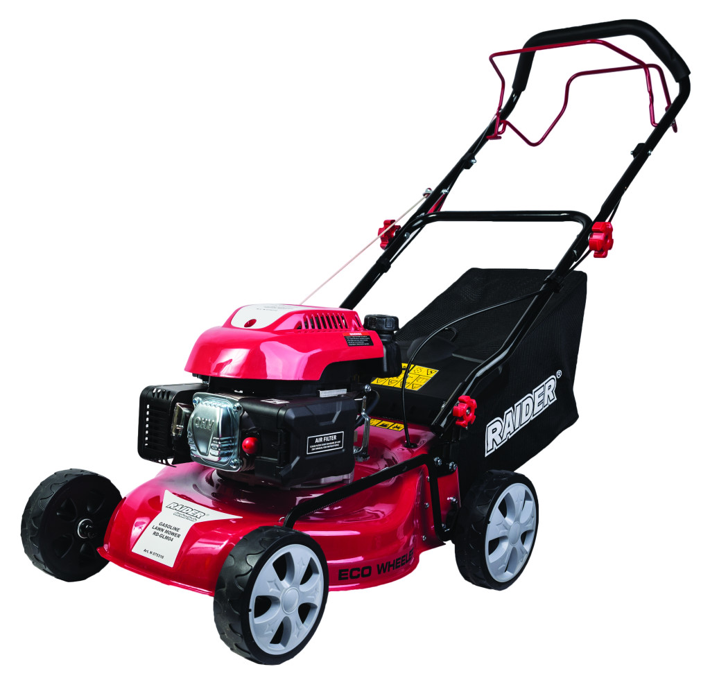 Косачка бенз. самоход 2.5kW (3.4hp) 410mm 55L RAIDER RAIDER RAIDER RD-GLM04 – Raider Garden Tools – снимка 1