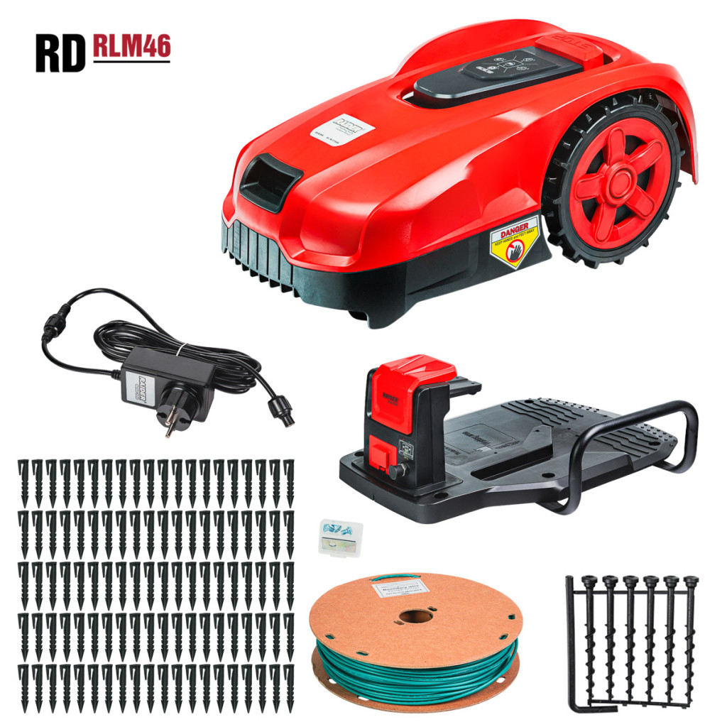 Косачка робот безчеткова 160mm 20V 2Ah APP 500m2 RD-RLM46 – Raider Garden Tools – снимка 1