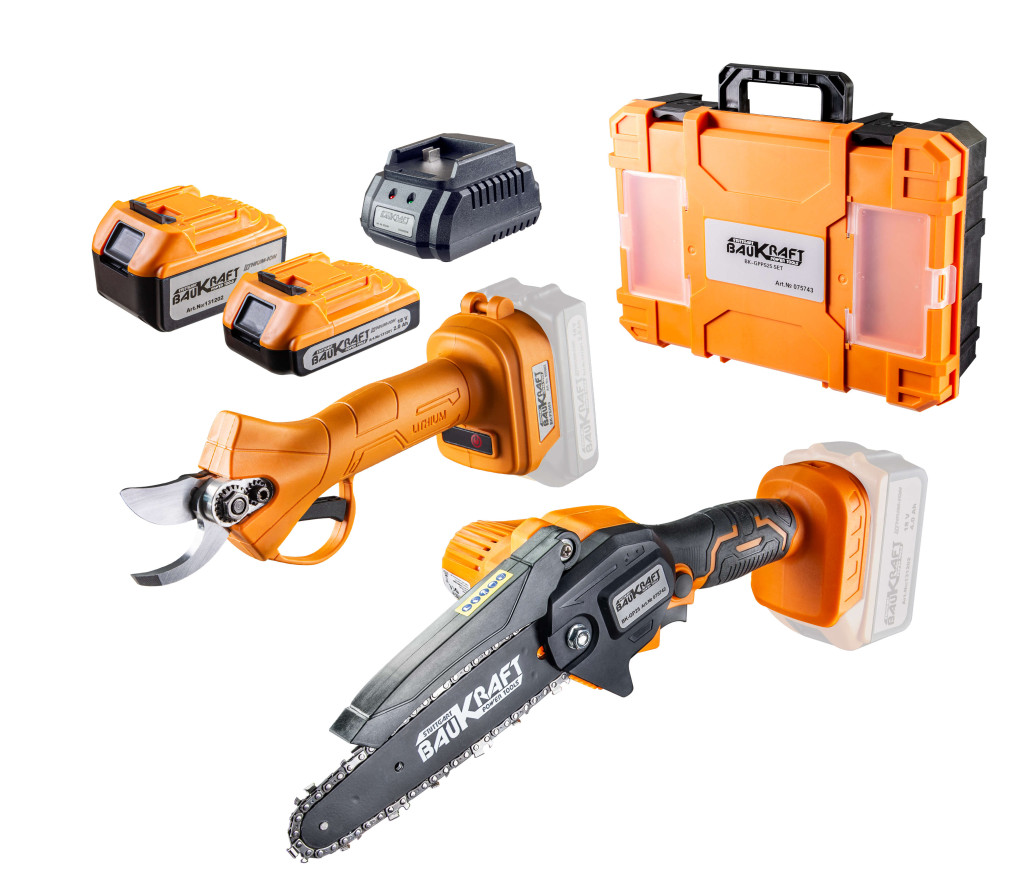 К-т Резачка 18V 150mm&Лозарска ножица 4Ah2Ah куфар BAUKRAFT BK-GPPS25