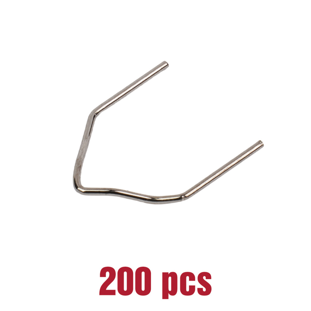 Скоби за поялник за пластмаса "V" 0,8mm 200 бр. – Raider Power Tools – снимка 1