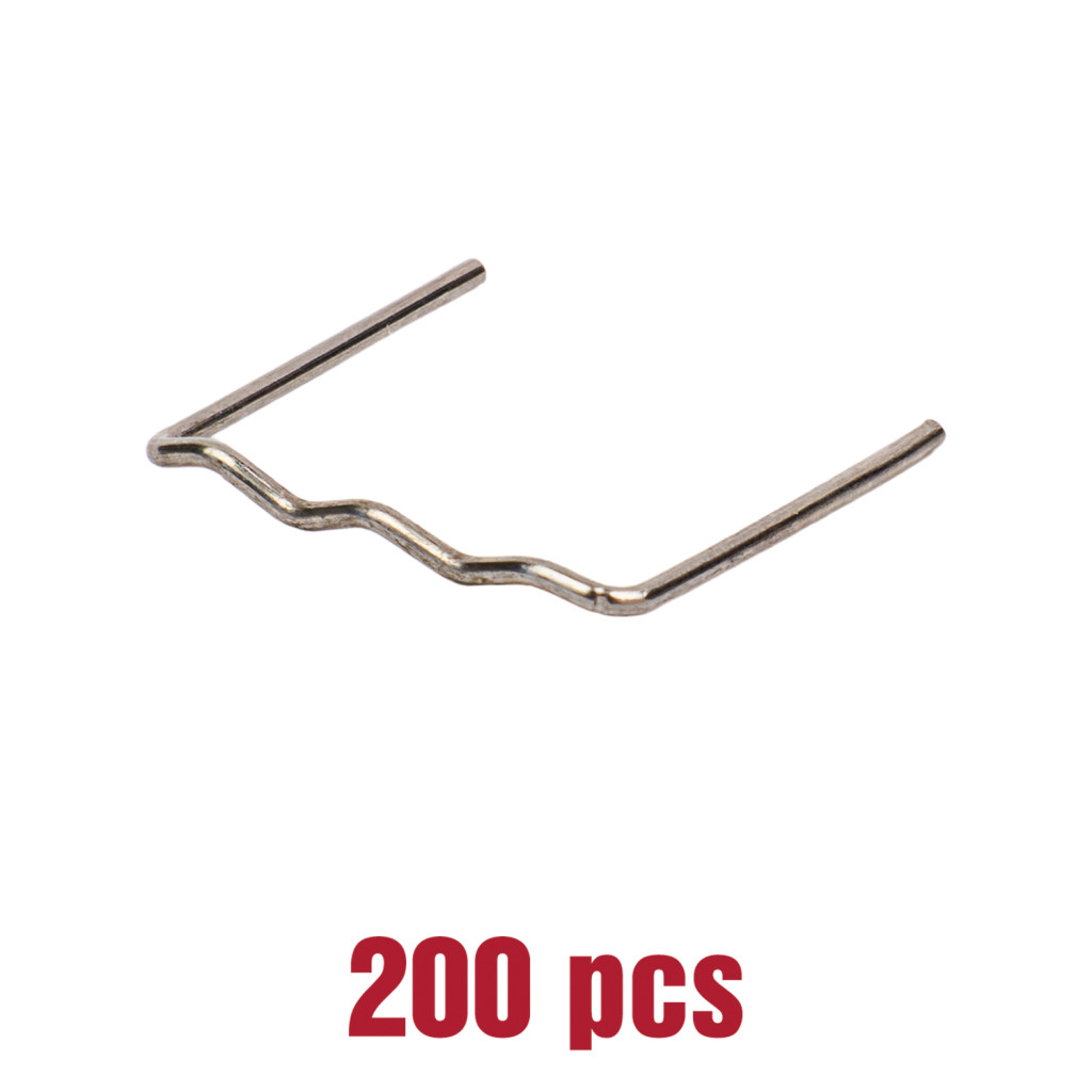 Скоби за поялник за пластмаса "W" 0,8mm 200 бр. – Raider Power Tools – снимка 1