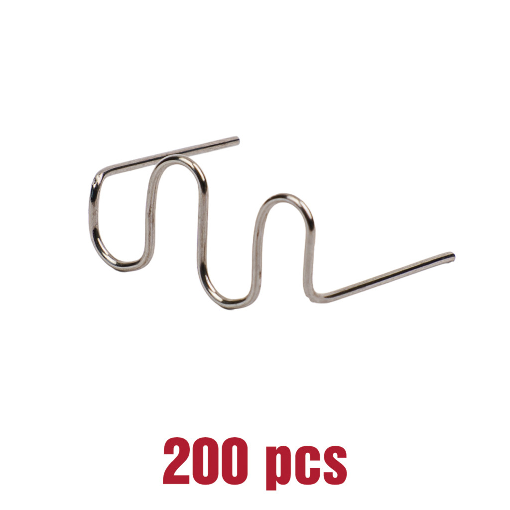 Скоби за поялник за пластмаса "S" 0,6mm 200 бр. – Raider Power Tools – снимка 1