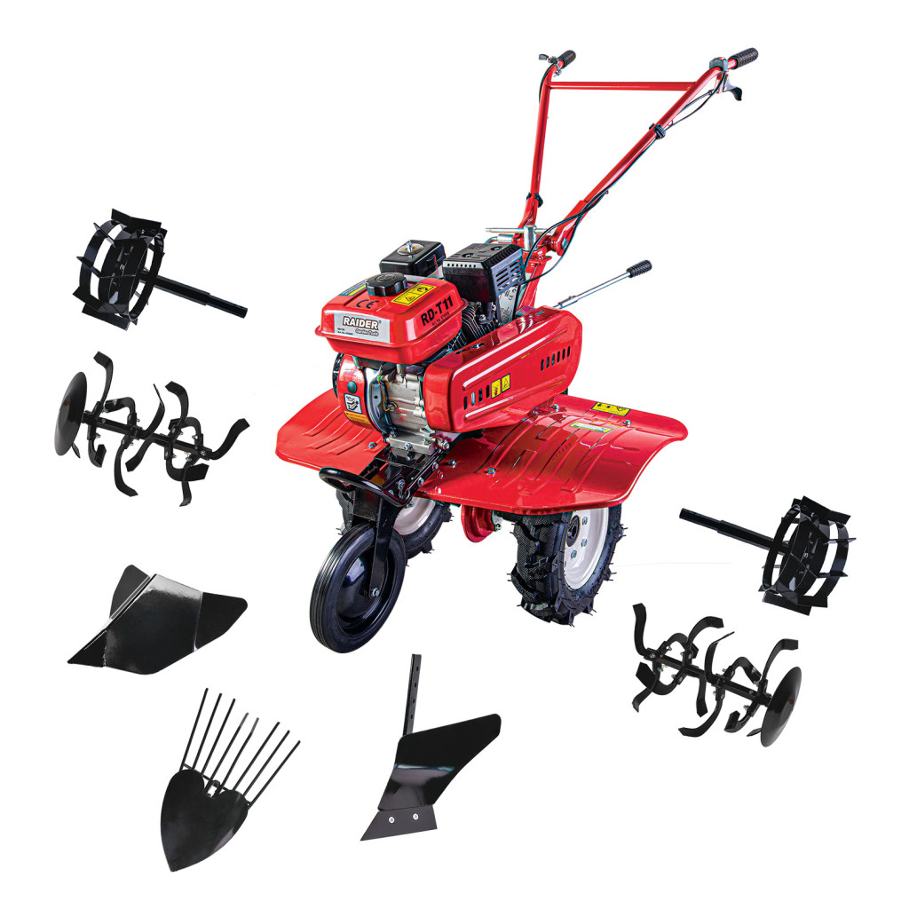 Мотофреза бензинова 5.2kW (7.0hp) 2+1 ск. к-т RAIDER RD-T11 – Raider Garden Tools – снимка 1