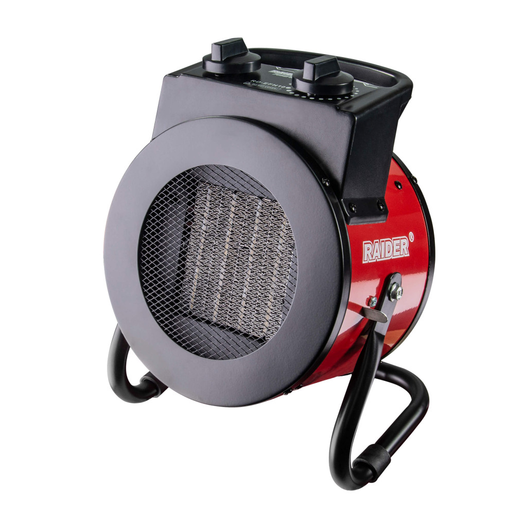 Калорифер електрически 2kW керамичен кръгъл стойка RAIDER RD-EFH10 – Raider Power Tools – снимка 1