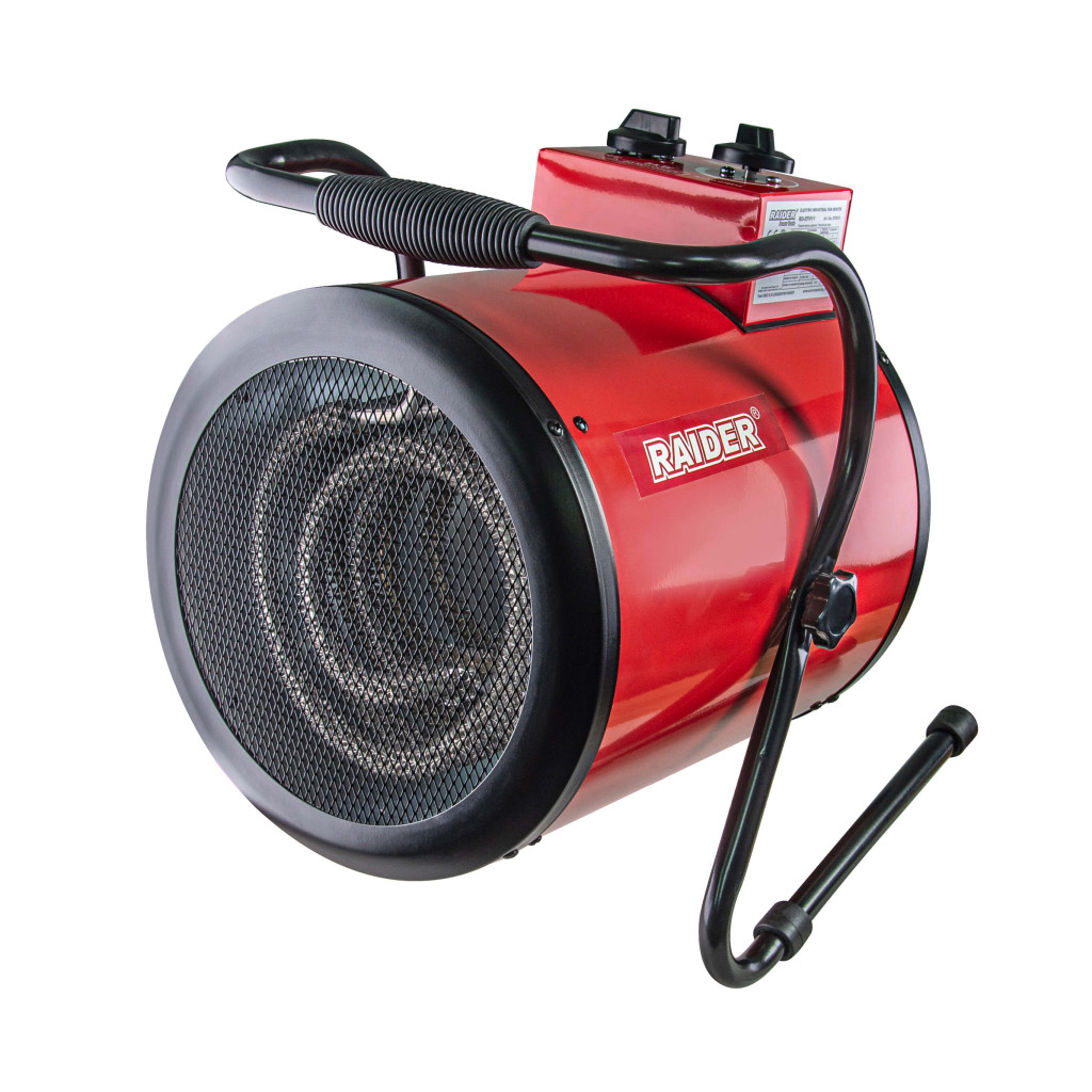 Калорифер електрически 5kW кръгъл на стойка RAIDER RD-EFH11 – Raider Power Tools – снимка 1