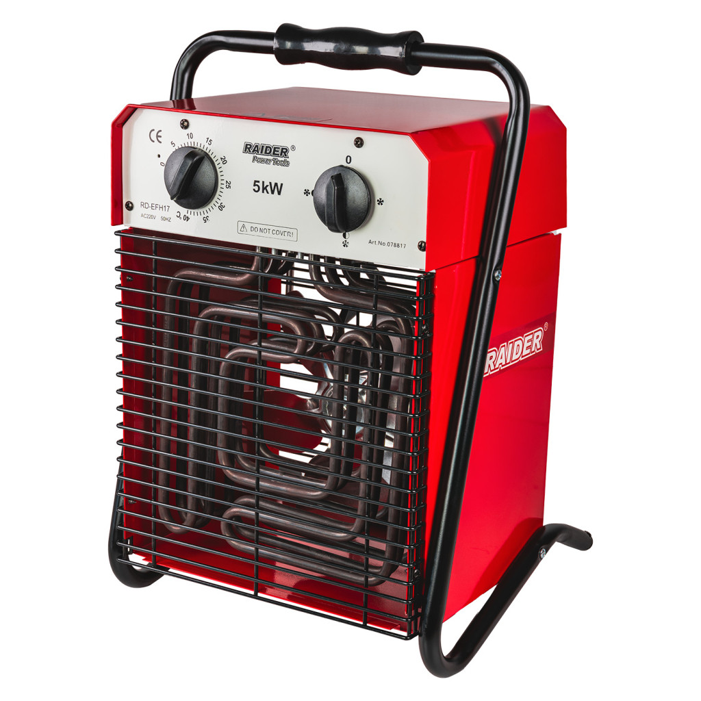 Калорифер електрически 5kW 230V на стойка RAIDER RD-EFH17 – Raider Power Tools – снимка 1