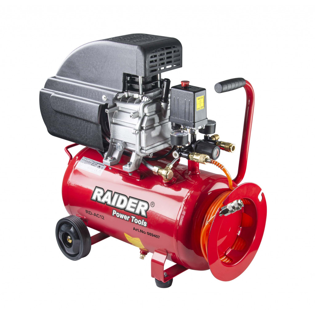 Компресор 24L 1.5kW с 5м маркуч RAIDER RD-AC12