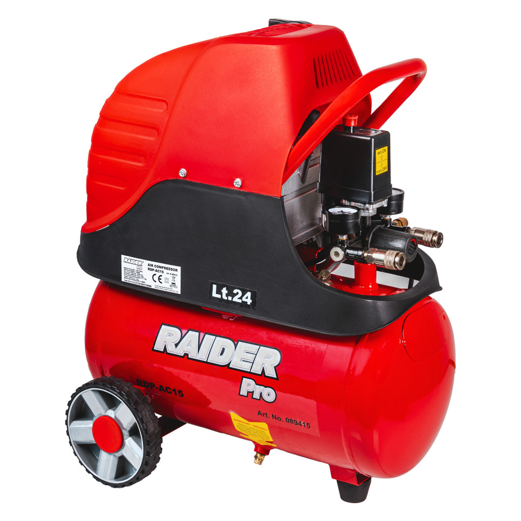 Компресор 24L 1.5kW RAIDER PRO RDP-AC15