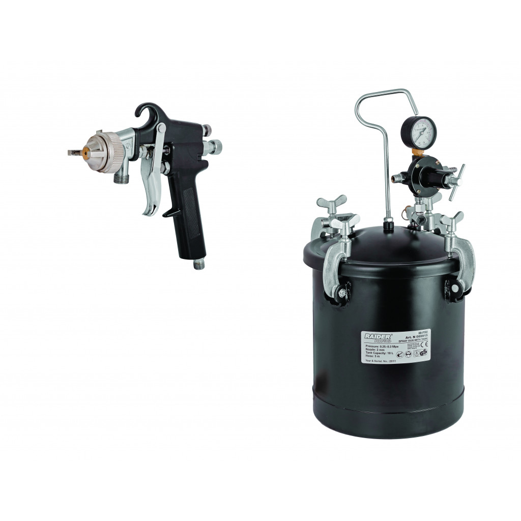 Пистолет за боя казанче 10L ø2mm маркуч 3.0m RAIDER RD-PT02