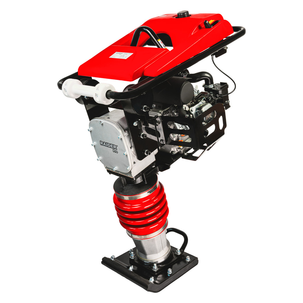 Бензинова трамбовка 10kN 345x285mm 196cc 4,1kW5,5hp RDP-TR01 – Raider Pro – снимка 1