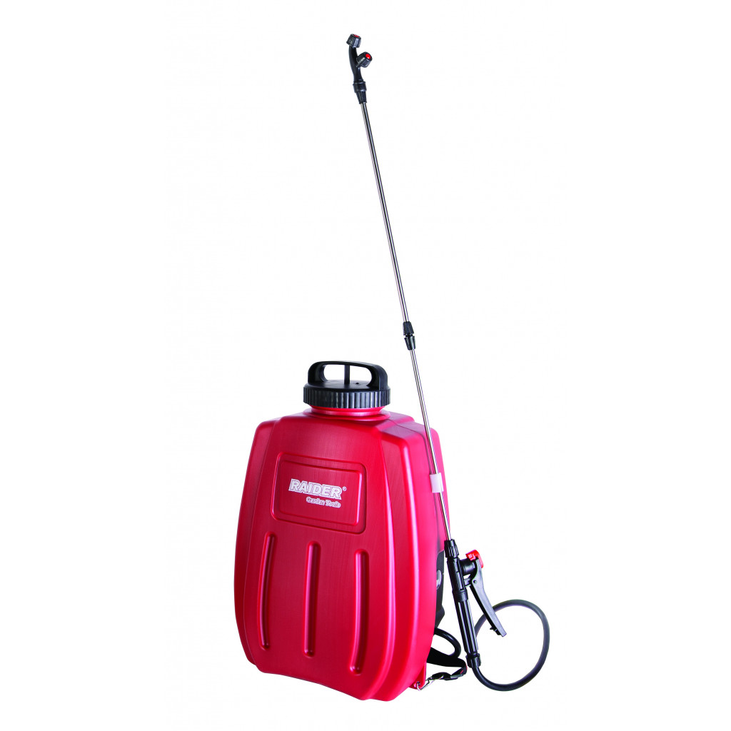 Пръскачка Li-ion 16L 12V 8Ah 4.5bar 4L/min 8m RAIDER RD-BKMD03 – Raider Garden Tools – снимка 1