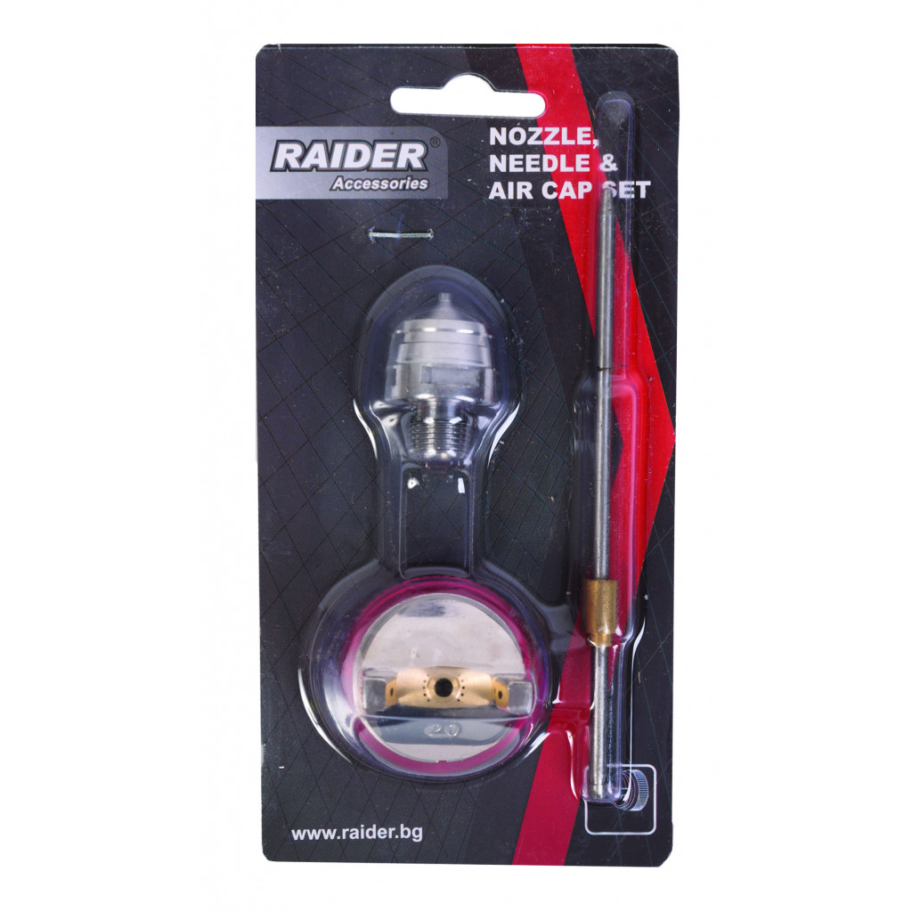 Дюза игла и капачка ø2 0mm за боджийски пистолет RAIDER RD-SG05 – Raider Power Tools – снимка 1