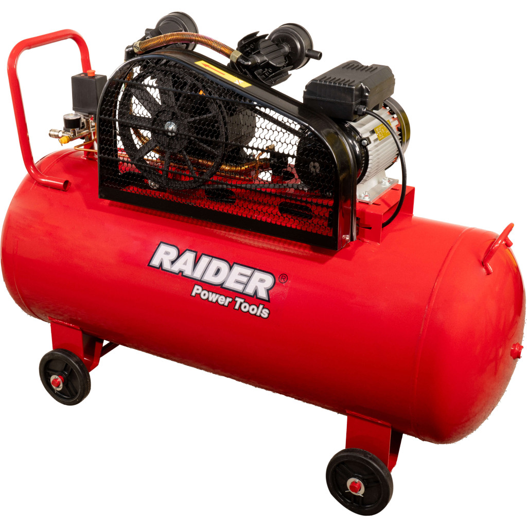 Компресор 200L 2.2kW 250L/min 2цил. ремък RAIDER RD-AC19