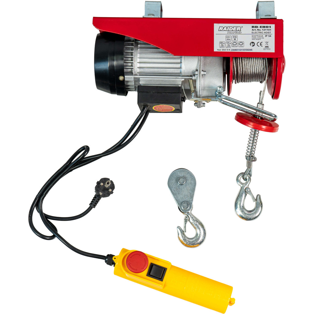 Телфер електрически 250kg 6m 510W RAIDER RD-EH01