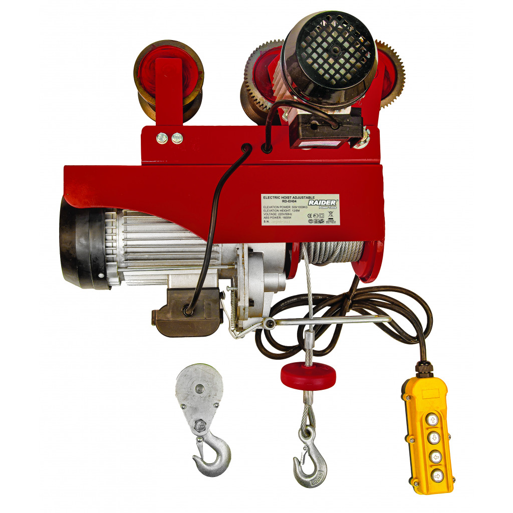 Телфер електрически 1000kg 6m 1600W подв. RAIDER RD-EH04 – Raider Power Tools – снимка 1