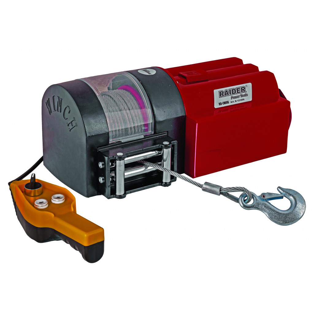 Автолебедка 12V 1580kg с въже 15m RAIDER RD-EW06 – Raider Power Tools – снимка 1