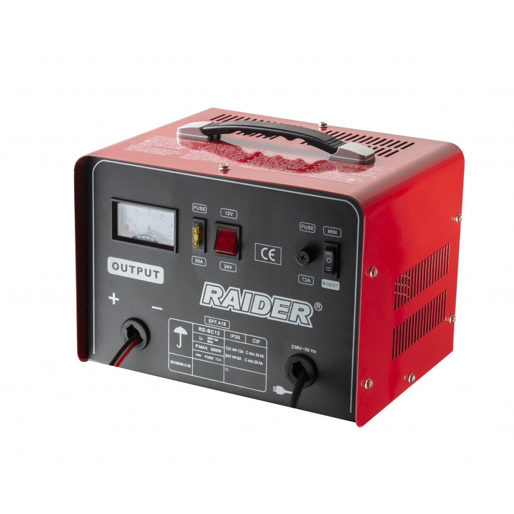 Зарядно за акумулатор 12/24V 10A RAIDER RD-BC12 – Raider Power Tools – снимка 1