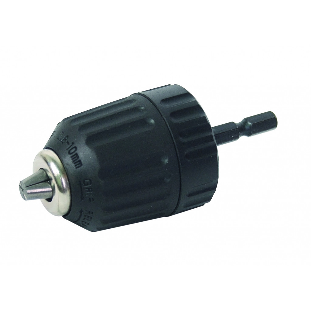 Патронник за борм. 3/8" 10mm самоз. пластм. + адапт. 1/4 – Raider Power Tools – снимка 1