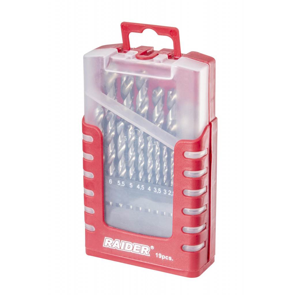 Свредла за метал 19бр. ø1-10mm HSS к-т – Raider Power Tools – снимка 1