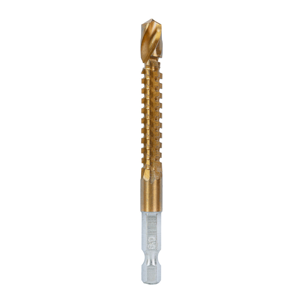 Свредло-Фрезер HSS+TIN Ø 8.0mm - 1/4 HEX – Raider Power Tools – снимка 1