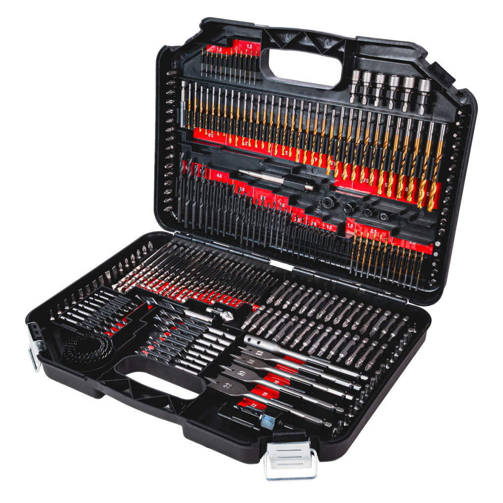 Свредла, битове, боркорони к-т 246бр. – Raider Power Tools – снимка 1