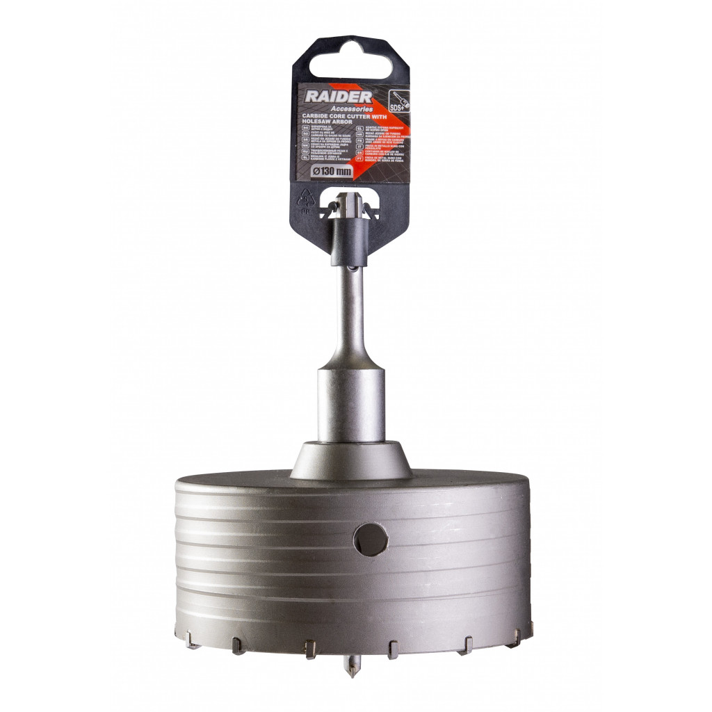 Боркорона за бетон ø130mm с водач SDS-plus – Raider Power Tools – снимка 1