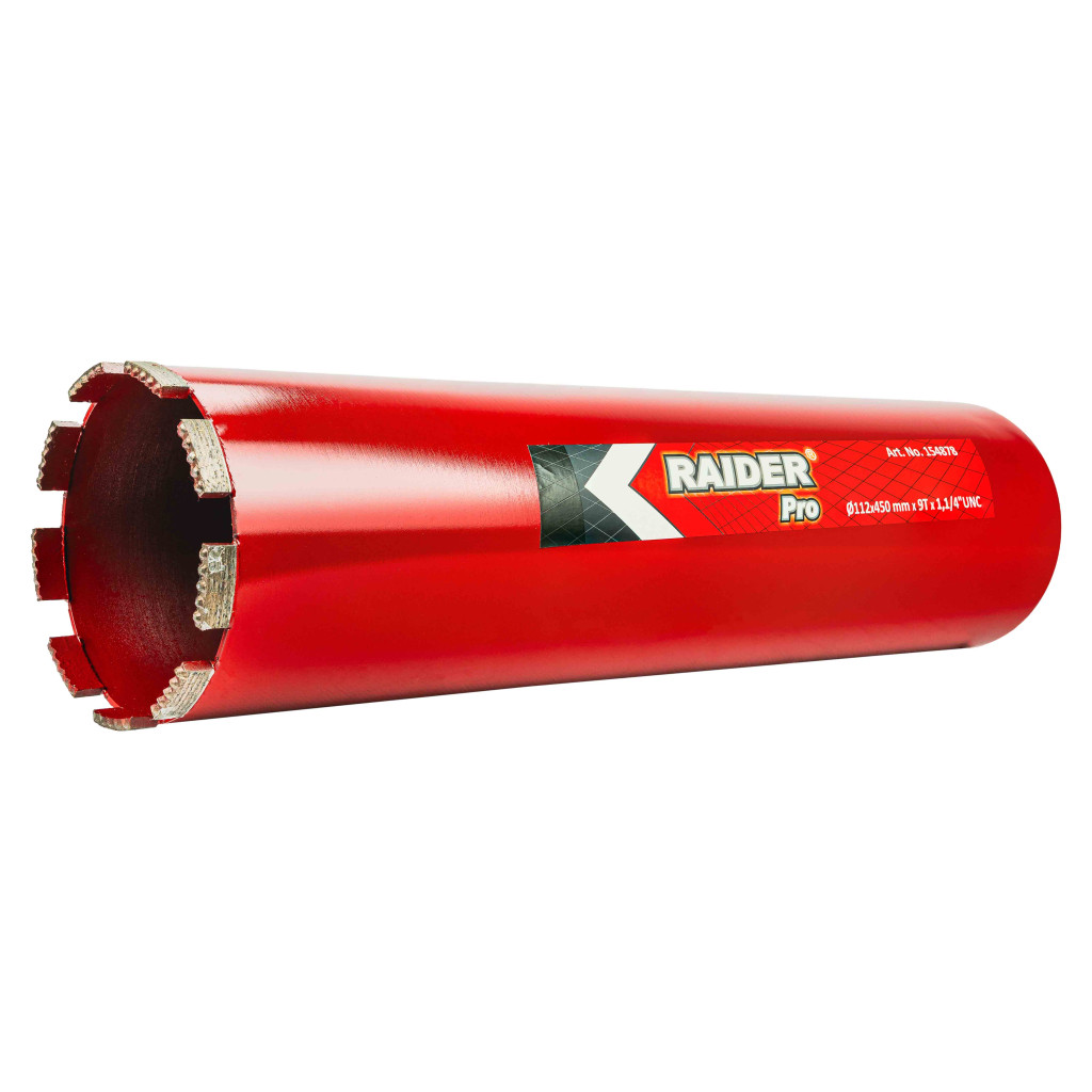 Диамантена боркорона за бетон 112x450х9Tх1.1/4UNC RDP – Raider Pro – снимка 1